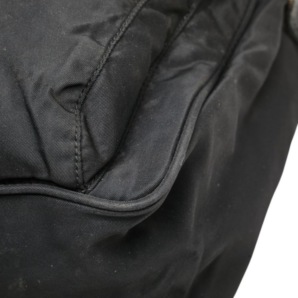 Prada Triangular Black Leather Nylon Crossbody - image 5